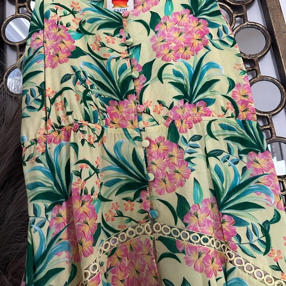 Farm Rio Ruffled Floral Top Tank size Small - Picture 7 of 9